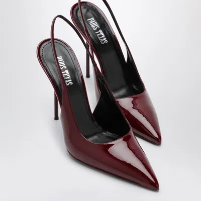 Paris Texas Slingback Lidia Rouge Noir In Patent Leather In Red