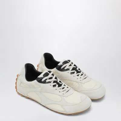Bottega Veneta Sea Salt Suede And Nylon Orbit Flash Sneakers In Multi