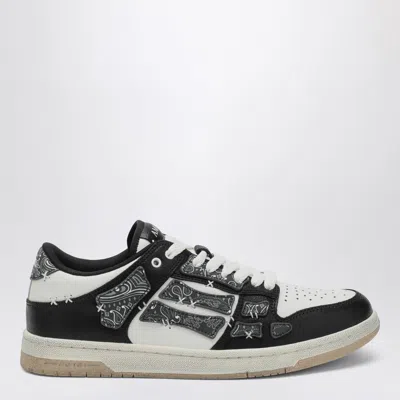 Amiri Skel Top Black Low Top Sneakers With Logo Patch On The Tongue And Logo Lettering On The Heel In Leat In Black