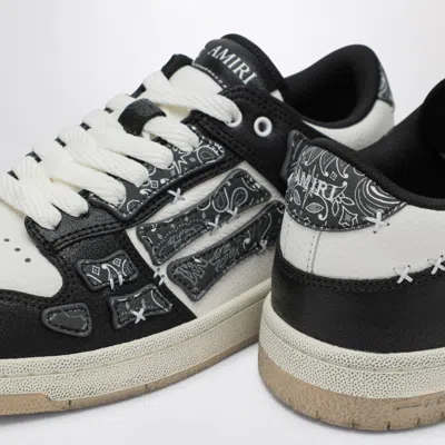 Amiri Skel Top Black Low Top Sneakers With Logo Patch On The Tongue And Logo Lettering On The Heel In Leat In Black