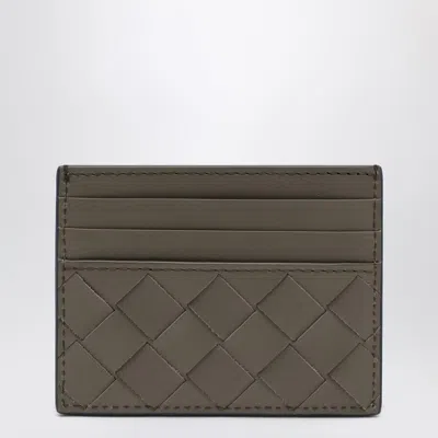 Bottega Veneta Card Holder Abyss/cypress In Intrecciato