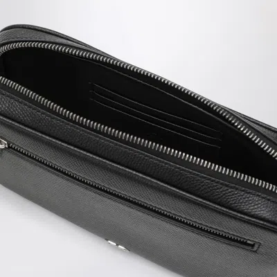 Valentino Vlogo Signature Clutch Black In Grained Calfskin