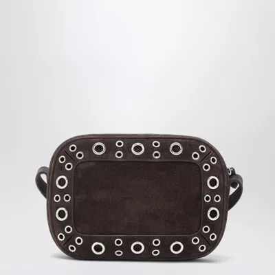 Valentino Nellcôte Bag Brown In Suede With Studs And Rivets