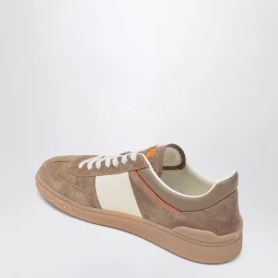 Valentino Low Top Sneaker Contrast Stitching In Brown