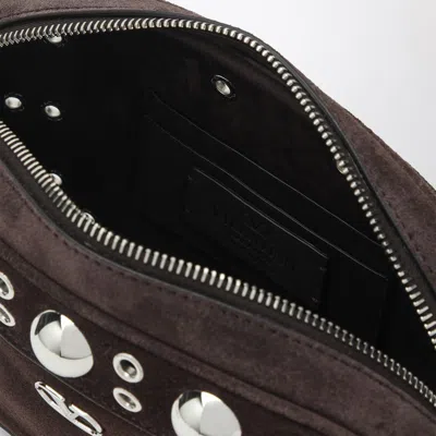 Valentino Nellcôte Bag Brown In Suede With Studs And Rivets
