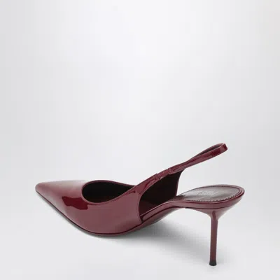 Paris Texas Lidia Slingbacks Rouge Noir In Patent Leather