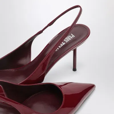 Paris Texas Lidia Slingbacks Rouge Noir In Patent Leather