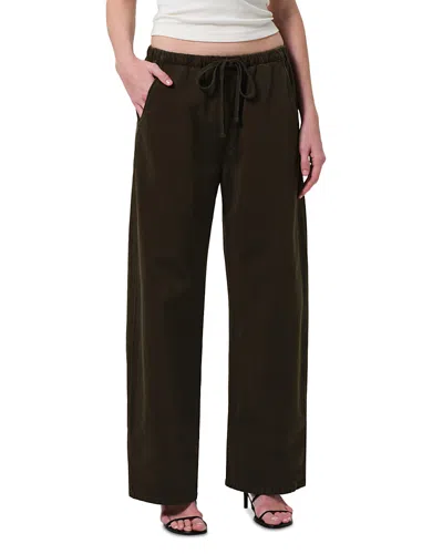 Citizen Of Humanity Citizens Of Humanity Aurora Pull-on Stretch Cotton Pants In Burgundy