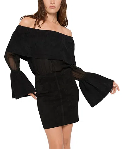 As By Df Ines Suede Top In Black