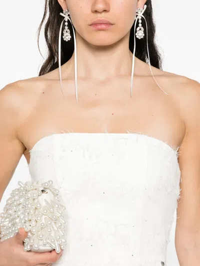 缀饰提花迷你连衣裙