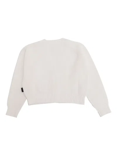 Aspesi Ribbed Button-up Cardigan In White