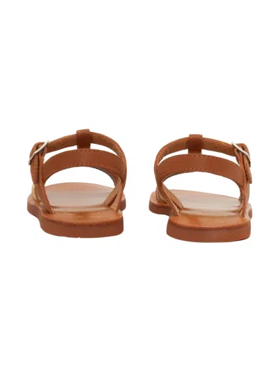Pom D'api Metallic-strap Flat Sandals In Brown