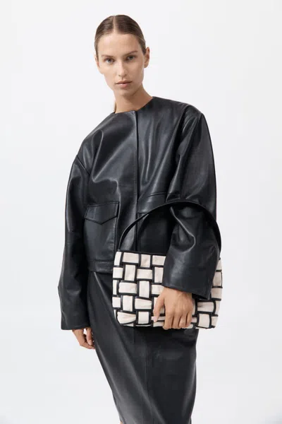 St Agni Border Woven Mini Tote