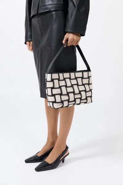 St Agni Border Woven Mini Tote