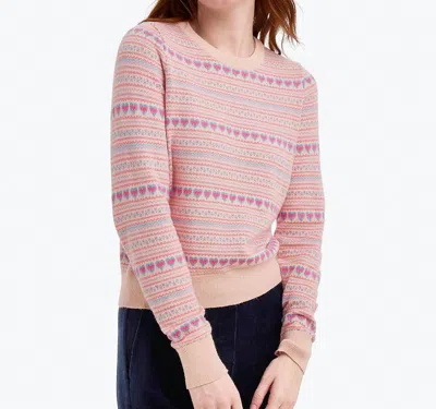 Draper James Fairisle Crewneck Sweater In Pink Multi