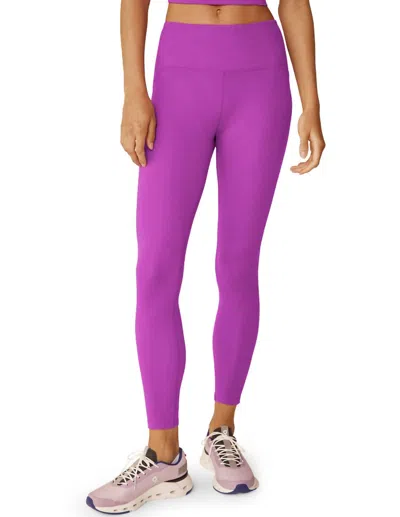 Beyond Yoga Powerbeyond Strive High Waisted Midi Legging In Violet Berry In Purple
