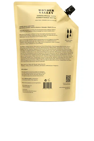 Wonder Valley Sandalwood Yuzu Conditioner Refill 1l In Transparent