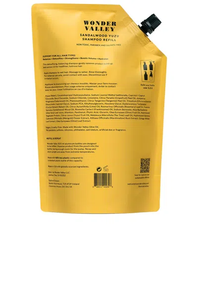 Wonder Valley Sandalwood Yuzu Shampoo Refill 1l In Transparent