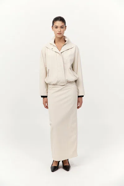 St Agni Flight Long Sleeve Jacket In Putty