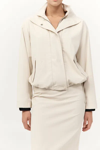 St Agni Flight Long Sleeve Jacket In Putty