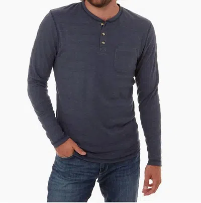 Px Harper Long Sleeve Henley In Navy
