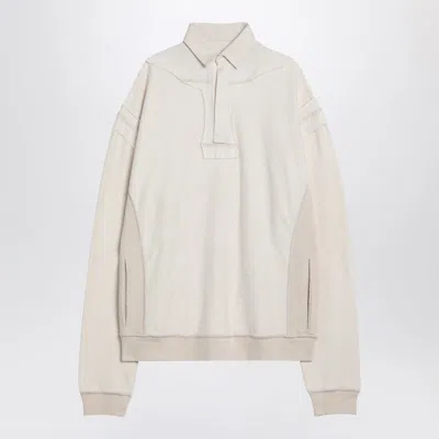 Maison Margiela Distressed-effect Ecru Sweatshirt Men