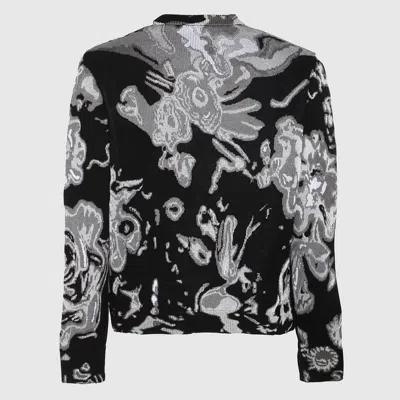 Alexander Mcqueen Pulover Abstract Pattern-jacquard Gri In Multi