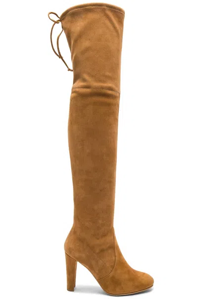 Stuart Weitzman Preloved Highland Over The Knee Boots In Camel Suede