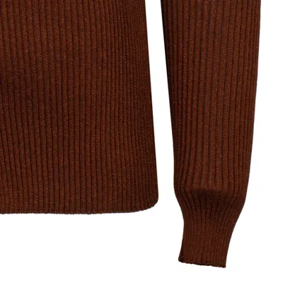 Tom Ford Ribbed Button-up Cardigan In Brown