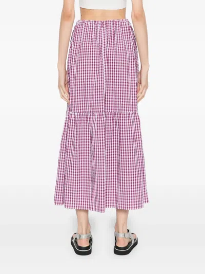 To B. By Agnès B. Gingham Ripple Checked Skirt
