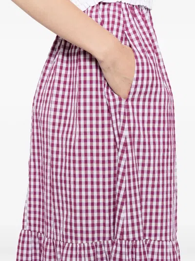 To B. By Agnès B. Gingham Ripple Checked Skirt