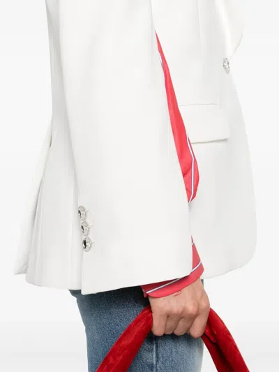 Barbara Bui Zip-up Sleeve Blazer In White