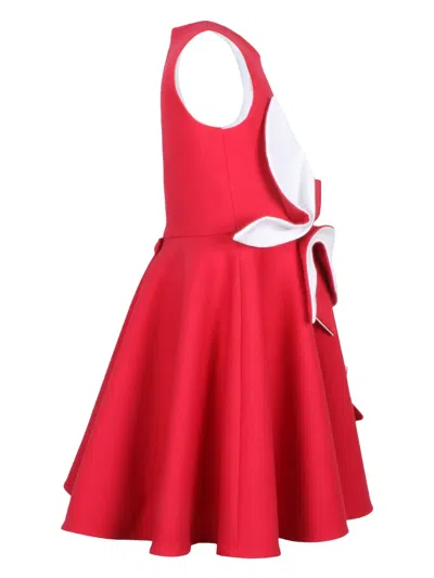 Jessie And James Cotton-blend Satin Magnolia Dress In Red