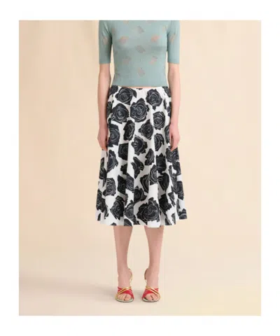 Marni 'luna' Multicolor Skirt With All-over Floral Print
