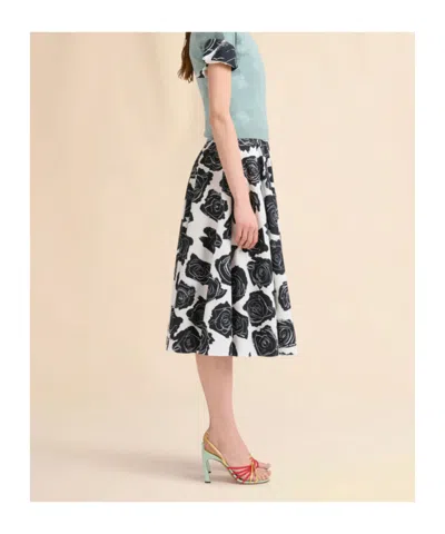 Marni 'luna' Multicolor Skirt With All-over Floral Print