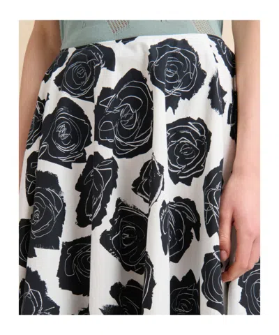 Marni 'luna' Multicolor Skirt With All-over Floral Print