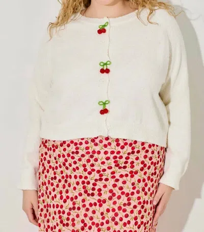 Baevely By Wellmade Ada Cardigan In Ivory