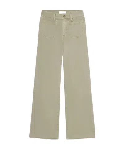 Frame Le Slim Palazzo Patch Pocket High Waist Wide Leg Jeans In Gray