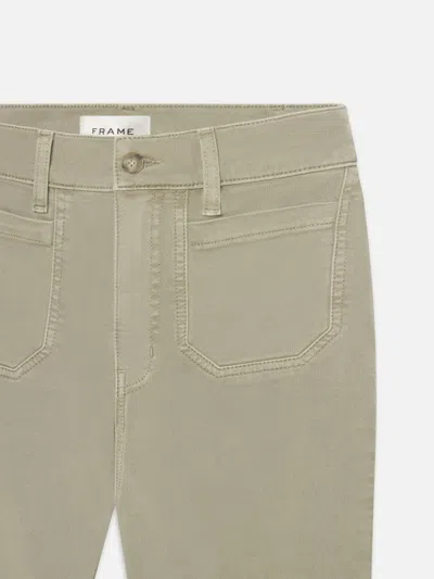 Frame Le Slim Palazzo Patch Pocket High Waist Wide Leg Jeans In Gray