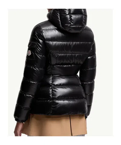 Moncler Barante Short Down Jacket With Hood In Black
