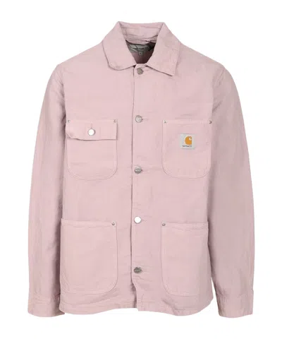 Carhartt Chore Coat With Chest And Front Pockets In Pink
