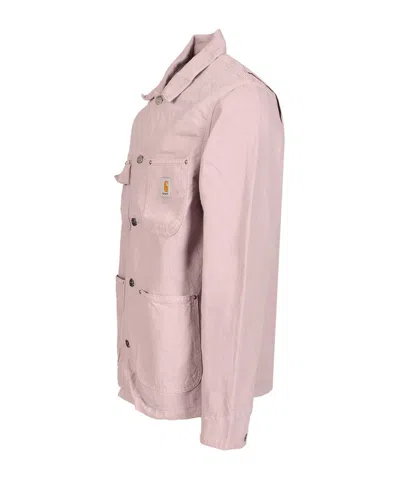 Carhartt Chore Coat With Chest And Front Pockets In Pink