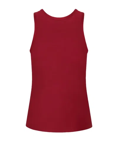 Rabanne Stretch Viscose Top Metal Embellishments In Red