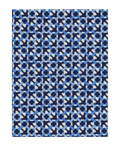 Ferragamo Gancini Print Silk Tie Ties And Bow Ties Blue