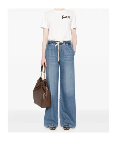 7 For All Mankind Denim Wide-leg Jeans In Blue