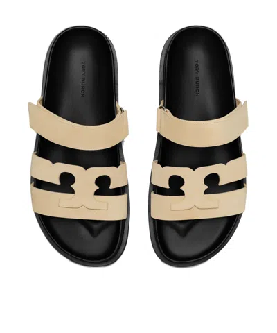 Tory Burch Lace Flat Sole Open Toe Sandals In Yellow