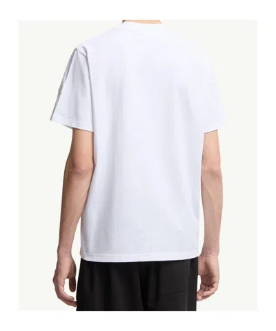 Moncler Printed T-shirt In Cotton In White