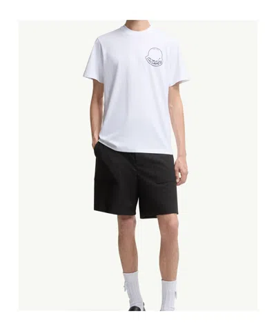 Moncler Printed T-shirt In Cotton In White