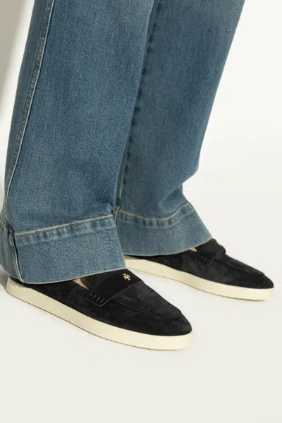 Tory Burch Suede Slip-on Loafers