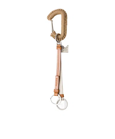 Prada Leather Bag Charm In Brown